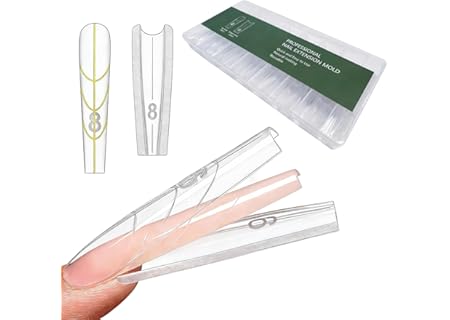 Aribliseza Sandwich Dual nagelform, 240 st genomskinliga nagelformar för gör-det-själv-nagelförlängn - Amazon Deal & Rabatt