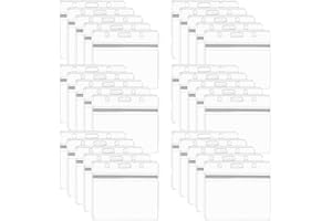 WUUOOEI Fundas de Plástico Transparente para Tarjetas, 100 Pcs Porta Tarjetas Impermeable, Porta Tarjetas Identificativas Horizontal, Soporte para Tarjetas de Identificación, para Tarjetas, Etiquetas