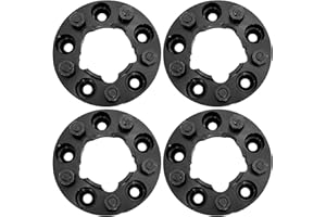 Espaciadores centrales de rueda de aluminio Winchmax de 38 mm. 5 x 165,1 PCD, rosca de 16 x 1,5 mm. Negro metálico Fabricado para Defender, Discovery 1, Range Rover Classic. NEGRO T1