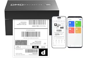 DMD Collective – Bluetooth Label Printer, Thermal Label Printer 4x6, Etsy, Shopify, eBay, Royal Mail, Evri, Vinted, Bluetooth for Phone, Chromebook, Windows, USB for Mac, Windows, iOS
