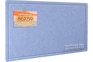 LIGHTOMORROW Pinnwand, 86 x 59 Zentimeter Filzbrett - dekorative Pinnwand, Korkbrett-Alternative für die Wand, faltbares Bilderbrett mit selbstklebendem Vision Board Gebetsbrett und 20 Pinnadeln - Lavendelblau