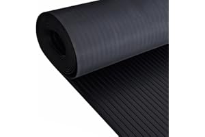 ARKMAT 3m x 1.2m | Wide Ribbed Rubber Garage Flooring Matting | 3mm Thick Floor Roll