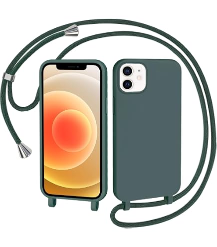 MyGadget Handyhülle Mit Halsband Für IPhone 12 / 12 Pro – Verstellbares Kordelband, Stoßfest, In Bordeaux Rot