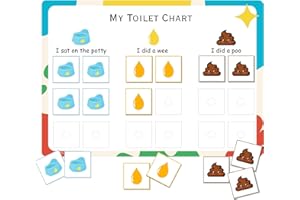GENERIC Toddler Potty Training Reward Chart – Interactive Toilet Training Board Tiles, Durable & Reusable, Encourages Independence & Confidence