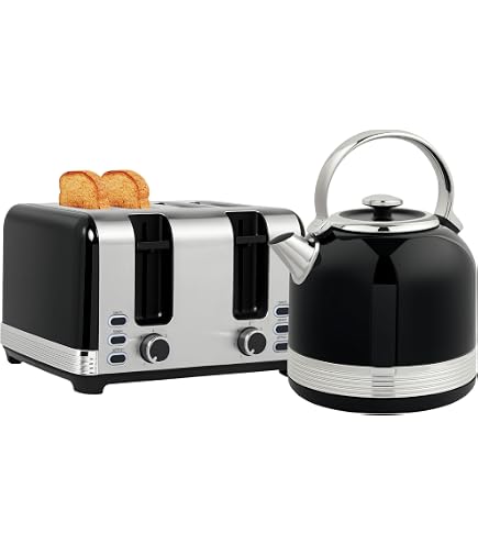 Frühstücksset Wasserkocher Toaster HOMCOM Frühstücksset – Wasserkocher 1,7L/2200W, Toaster Für 4 Scheiben Mit 7 Bräunungsstufen, Eierkocher Für 1–6 Eier, Alle Aus Edelstahl, Sicherheitsfunktionen, Signalton