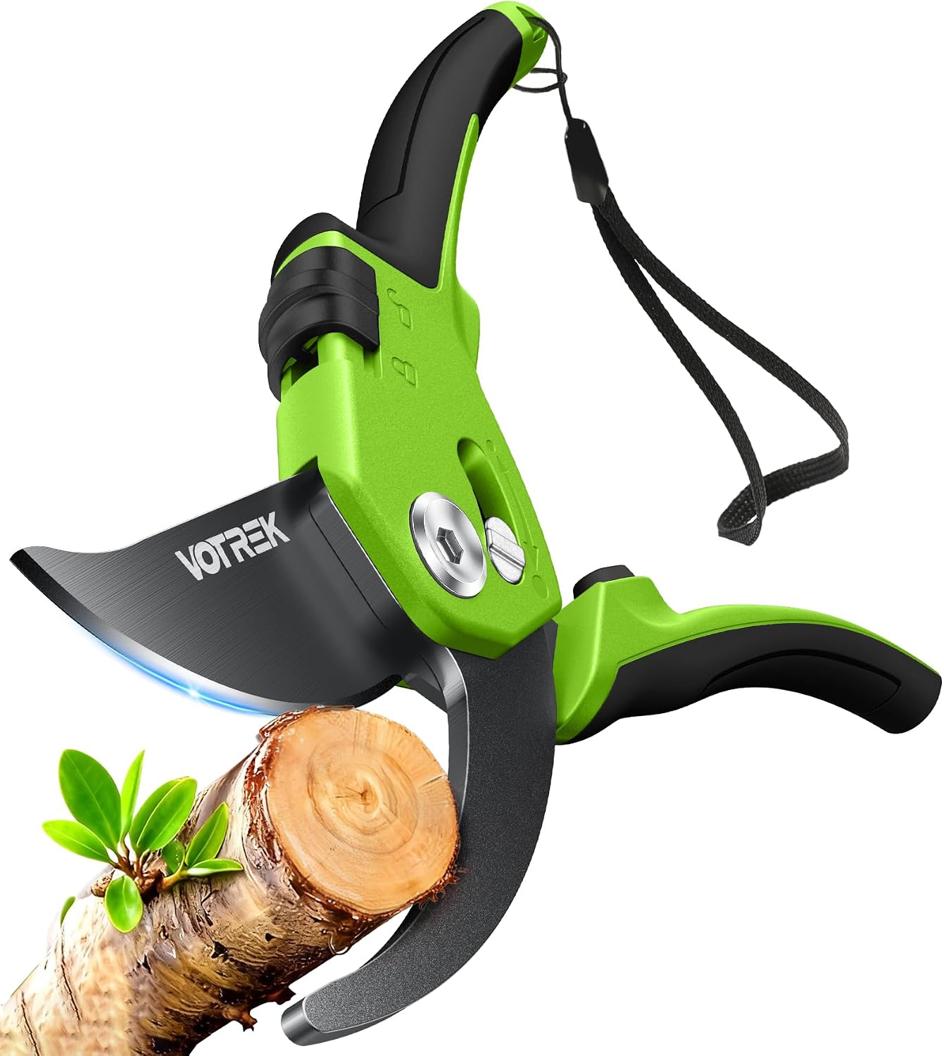VOTREK Bypass Secateurs for Small Hands with Continuously Adjustable Grip, SK5 Steel Blade & Sealed Spring–21.5cm Professional Pruning Shears for Rose, Branch, Plant, Garden Pruner Scissor Hedge Shear