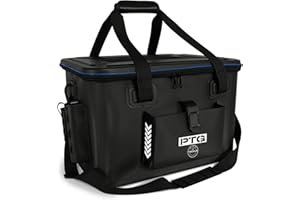 PRO TACKLE GEAR Pro Tackle Eva Bag - Tackle Bakkan - Stilvolle und durchdachte Angeltasche mit Rutenhaltern, Zangenhalter