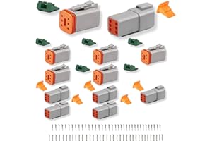 AUTO OCCASION Deutsch DT Connector 6 Pin 6 Pack Waterproof Automotive Waterproof Electrical Connector for Car,Truck,Boats,LED Work Light Fuel Injection