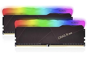 KLEVV CRAS X DDR4 RGB 16GB (2X 8GB) 3200MHz CL16 Kit de Memoria RAM para Juegos XMP 2.0 Alto Rendimiento Overclocking 16-18-18-38