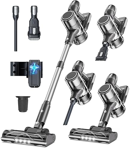 Stanew Aspirateur Balai sans Fil, 33Kpa Aspirateur sans Fil Puissant