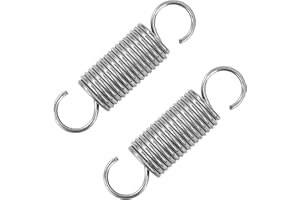 GUNGY Molle a Trazione 65mm Molla di Trazione Doppio Gancio in Acciaio Inossidabile Diametro Filo 2mm Diametro Esterno 18mm Tiro 8,3kg 2 Pezzi
