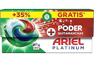 ARIEL PODS Platinum Detergente Lavadora Liquido 26 Capsulas/Pastillas, Jabon Extra Poder Quitamanchas, Limpieza Profunda