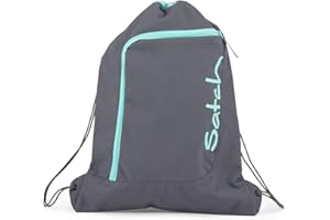 Satch Sportbeutel Turnbeutel für Mädchen und Jungen mit Reißverschlussfach, 12 Liter, Rucksack fixierbar