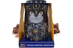 Monty Bojangles Cosmic Blink Cocoa Dusted Chocolate Truffles Cat Tin (135g - Cookie Moon) Flavoured Luxury Chocolatey Truffles - Collectable Cat Tin, Truffles Chocolate Gift Box With Bespoke Design
