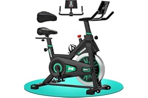 DMASUN Cyclette da Casa con Resistenza Regolabile, Cyclette Professionale con Portabicchieri e LCD Migliorata, Cyclette con Comodo Cuscino, Capacità 160Kg（Include Coprisella Cyclette）