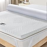 Bedstory Topper Singolo 80x190 cm, Materasso Singolo con Infuso di Gel/Carbone di bambù/Tè verde/Loni Rame, Topper Matrimonia