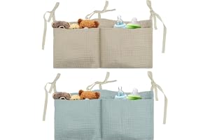 Flintronic Barnsängsorganisatör, hängande förvaringspåse för babysäng, vaggarrangör, vaggarrangör, hängande organisatör för b