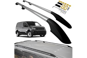 CHROMEMASTER | Compatible con Peugeot Rifter Long 2018+ | Barras Portaequipajes, Rieles de Techo; Se Utilizan para el Montaje de Portaequipajes de Techo, Cajas de Techo o Portabicicletas; Aluminio