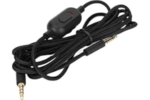 AYNEFY Headset-Kabel, Lautstärke-Mikrofonsteuerung Ersatz-Audio-Aux-Kabel Gaming-Headset-Ersatzkabel mit Inline-Mikrofon und Lautstärkeregler Kompatibel G Pro G Pro X G433 G233