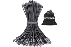 BYZANDQI Gumka napinająca z haczykami, 25 sztuk, ekspandery z hakami 25 cm, napinacz do plandek, namiotu, gumowych napinaczy do plandek, namiotu, na kemping