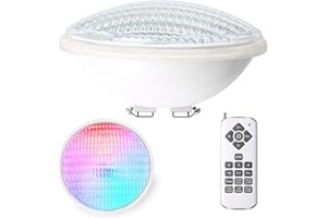 ‎KINGWEN Kingwen 40W RGB LED Poolbeleuchtung LED Poolbeleuchtung Unterwasser Mit Fernbedienung 4000lm IP68 Wasserdichte Unterwasserleuchten 12V AC/DC Poolscheinwerfer Unterwasser Beleuchtung