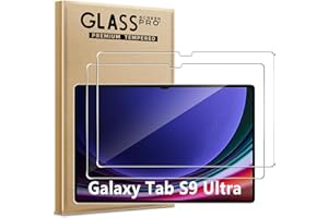 WFTE [Lot de 2 Verre Trempé pour Samsung Galaxy Tab S9 Ultra, 0,26mm Film de Protection d'écran avec Haute Transparence à 99%, Anti-trace Protecteur avec Dureté 9H Glass