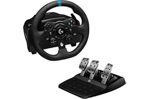 LOGITECH G Logitech USB G923 Volante da Corsa e Pedali per Xbox One e PC, Presa Inglese - Nero