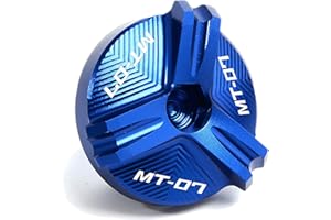 CCYYMOWOK Moto Accessori adatto per Yamaha MT07 MT-07 Tracer 700 gt tracer7 FZ07 2014-2021 2022 2023 2024 Tappo di riempimento olio in CNC alluminio Coperchio (blu)