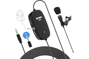 SYNCO Micro-Cravate-Lavalier-Coupe-Bas, Lav-S6M2 Lapel Microphone Smartphone Omnidirectionnel Condensateur Mic Audio 3.5mm Clip-on pour Caméra Iphone Android DSLR Téléphone PC Caméscopes Vidéo