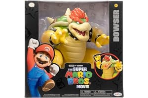 THE SUPER MARIO BROS. MOVIE Super Mario Bros Movie - Figurine Bowser Électronique - Licence Officielle Nitendo - 18 Cm - Figurine Articulée - Fonction Respiration de feu Fumée Spectaculaire- Jouet Enfant Fan de Mario - 3 Ans +
