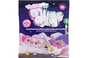 FREEDOM CONFECTIONERY Freedom Vegan Vegantic Pink & White Vanilla BBQ Mallows 105g Bag - Vegan Marshmallows UK/Vegetarian Marshmallows UK Natural Flavours & Colours - Gelatine & Gluten Free Giant Marshmallows