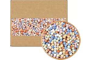 YUNSTK Clay Pebbles Gardening Ceramsite, Orchid Hydroponic Grow Media, Multicolor Ceramsite Balls Horticultural Plant Top-Dressing Decorative Rocks for Drainage Water, Purification, Cultivation, 2lb