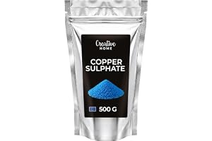 Creative Home Kopparsulfatpentahydrat 500 g kopparvitriol | utan antiklumpmedel | Koppar(II)-sulfat-5-hydrat för laboratoriebruk, kristallodling, experiment, kopparbeläggning