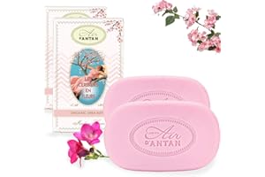 Regalos Mujer: Set de 2 jabones 2x100g FLORES DE CEREZO De Un Air D'Antan/Manteca De Karite y Aceite De Argan Bio/Regalo Original/Set Regalo Mujer/Idea Regalo/Regalo Para Mujer/Belleza Mujer