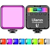 Video Light RGB, ULANZI VL49 Camera Light Mini 360° Full-Color w 3 Cold Shoe, Photography Lights Rechargable 2500K-9500K, Led