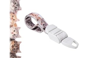 ROLSELEY Professionale Garrese girevole a rilascio rapido e lento, ideale per medici e infermieri, motivo bianco con gatti/gattini