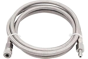 GENRICS Paintball PCP Filling Hose Whip Extension Stainless Steel Air Filling Station and Charging System 60 Inches with Quick Disconnect