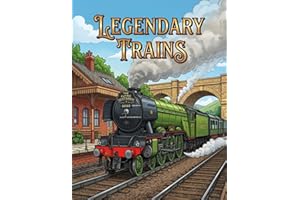 Legendary Trains Coloring Book: Flying Scotsman, Orient Express, The Ghan & World-Famous Locomotives: Explore Iconic Locomotives with Detailed ... from Historic Steam Engines to Modern Trains