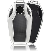 OFF WE GO Coque Clé BMW En Cuir Véritable - Pour Modèles Avec Écran LCD | Protection Élégante Avec Porte-Clés