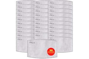 Face Mask Filter x30 GENERISE Filters for Face Masks UK Stock - Replaceable Carbon Activated Face Mask Filters