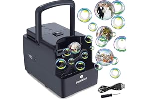 P PANACARE Automatic Bubble Machine for Kids 1500+ Bubbles per Min, PANACARE Portable Auto Professional Bubble Maker Blower Machine, Electric Bubble Toys for Parties, Best Choice