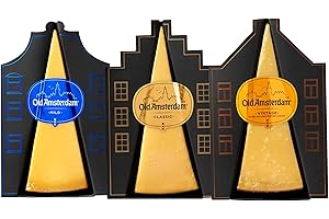Old Amsterdam 3er-Set - Geschenkpaket Boote - 3 x 300 Gramm - Käse - Mild - Klassisch - Vintage - Weihnachtspaket Essen - Luxus - Geschenkset Männer Frauen