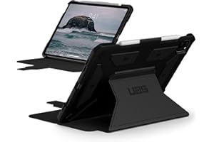 ‎URBAN ARMOR GEAR Urban Armor Gear Armor Gear UAG Schutzhülle für Peter Pan, robust, taktischer Griff, Außenmaterial, strapazierfähig, Multi-Winkel, Standfunktion mit Stifthalter, Metropolis, Schwarz, 123296114040