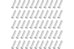 AMANDELIZABE Terminales plateados, casquillo final de bicicleta, accesorio de repuesto para bicicleta, tapa de freno para cable de freno, 55 unidades.