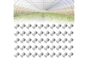 ANTHYTA 50 Paires Écrous et Boulons de Serre, M6 x 15mm Boulons en Aluminium, Boulons à Tête Carrée, Accessoires d'Outil pour Serre, Boulons et Écrous pour la Fixation et la Réparation des Serres