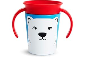 Kubek niekapek Munchkin Miracle 360 ​​WildLove, 177 ml, 2 sztuki, Miś polarny