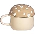 Sass & Belle Cream Mushroom Mug with Lid