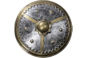 Funidelia | Scudo vikingo di 61 cm per Donna e Uomo Nordico, Valchiria, Barbarian, Vikings - Multicolore, Accessorio per Costume