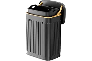 MICHIHOMIE Hängande sopkorg för kök, vikbar papperskorg med lock 10 l, komposkokare för kök, camping, husbilshängning, väggmo