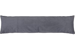 COZYKING Seitenschläferkissen mit Bezug 145 x 40 cm Cord Grau - Öko-Tex Zertifiziert - 40°C waschbar, perfekt als langes Lagerungs-Kissen u. Schlafkissen oder Schwangerschaftskissen/Stillkissen